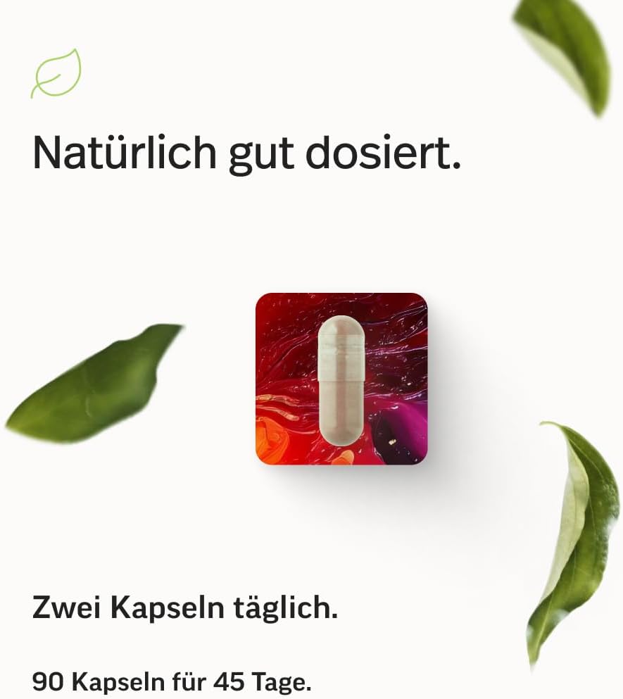 edubily® Eisen mit Lactoferrin - Eisentabletten mit Lactoferrin & Vitamin C aus Acerola-Extrakt - Kleine, leicht zu schluckende Kapseln (90 Kapseln)