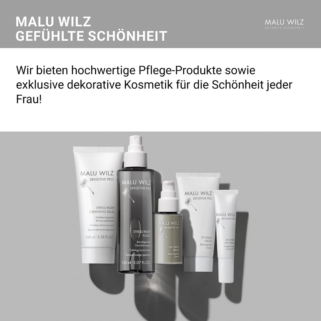 Malu Wilz DE-Stress Eye Cream 15ml I Skincare Augencreme für sanfte Gesichtspflege I Schützende Gesichtspflege-Creme mit Hyaluronsäure I Vegan